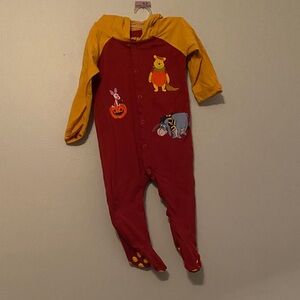 Disney Winnie the Pooh Halloween Costume Footed Infant One-Piece Box Lunch 12 M